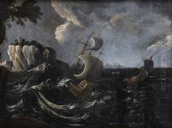 Lode V Burke Oil Painting by Willem van de, the Elder Velde