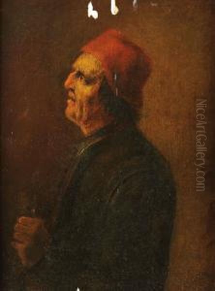 Homme Au Verre Oil Painting by Jan van de Venne