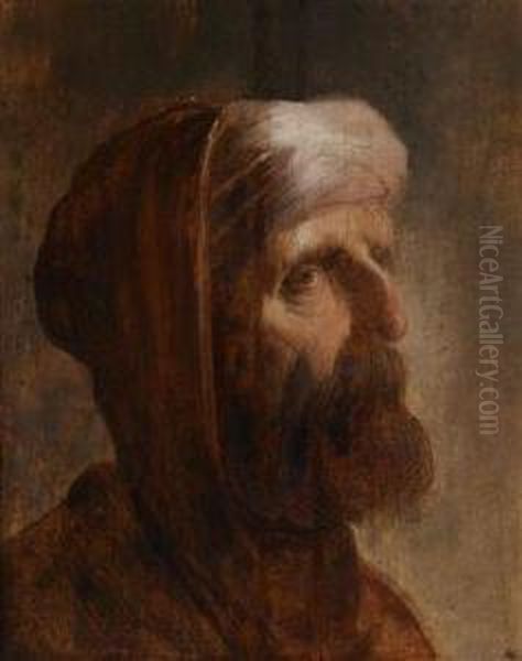 A Bearded Prophet Oil Painting by Jan van de Venne