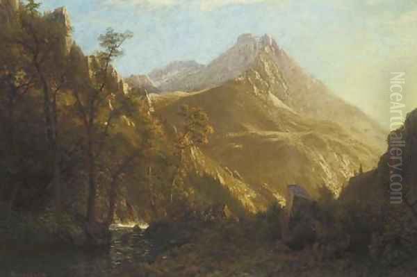 Wasatch Mountains 2 Oil Painting by Albert Bierstadt