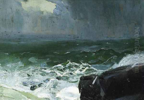 Approach Of Rain Oil Painting by George Wesley Bellows