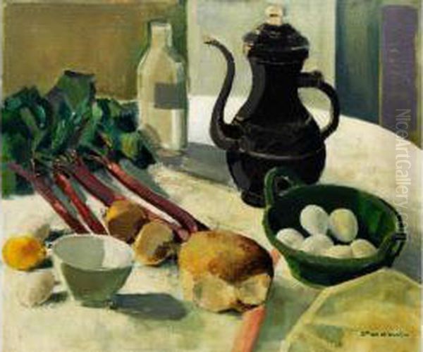 Kuchenstilleben Oil Painting by Gustave Van De Woestijne