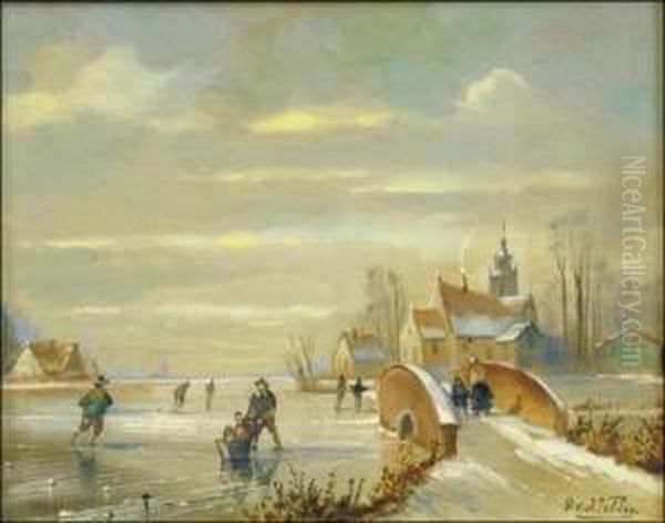 Der Felden Oil Painting by J. Van Delden