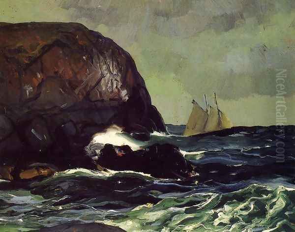 Beating Out To Sea Oil Painting by George Wesley Bellows