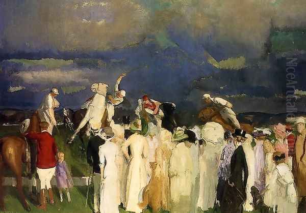 Polo Crowd Oil Painting by George Wesley Bellows