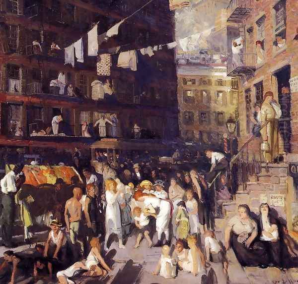 Cliff Dwellers Oil Painting by George Wesley Bellows