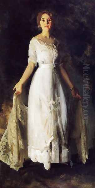 Mrs Albert M Miller Oil Painting by George Wesley Bellows