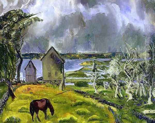 Dead Orchard Oil Painting by George Wesley Bellows