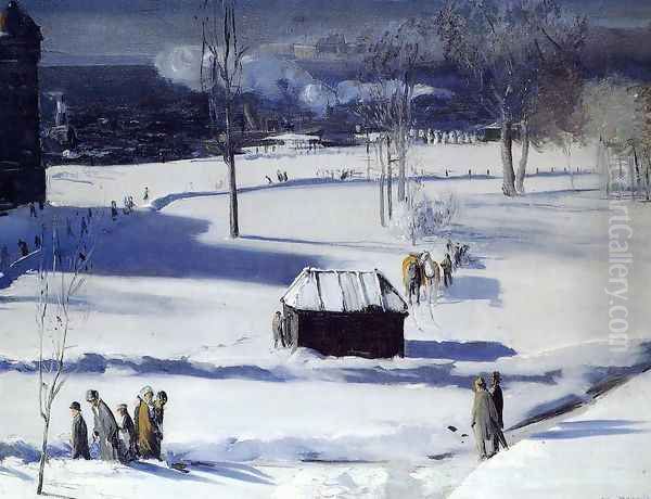 Blue Snow The Battery Oil Painting by George Wesley Bellows