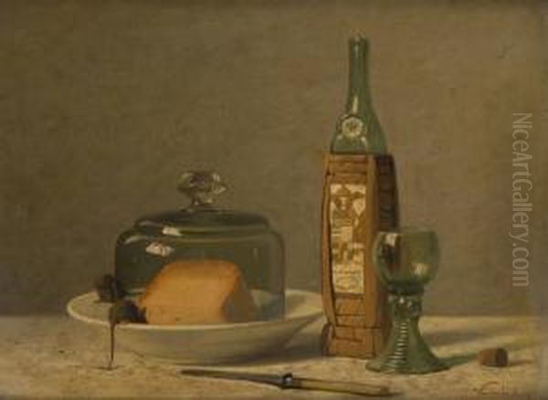 Le Fromage Convoite Oil Painting by Edouard Van Den Bosch