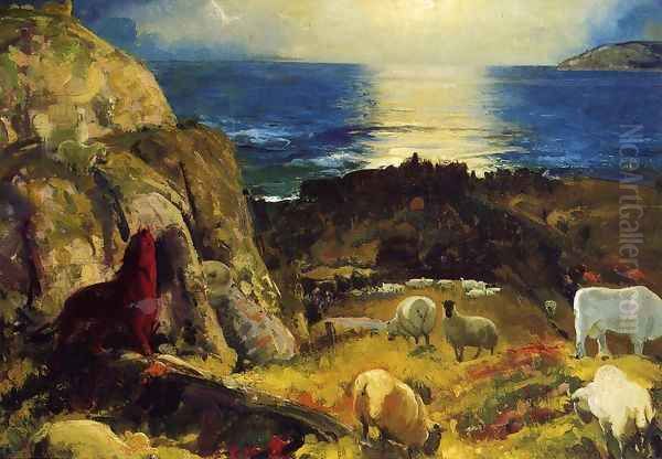 Criehaven Large Oil Painting by George Wesley Bellows