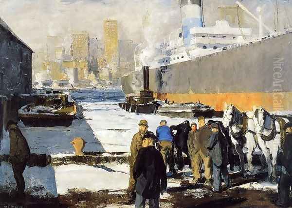 Men Of The Docks Oil Painting by George Wesley Bellows