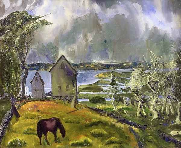 Old Orchard Newport Rhode Island Oil Painting by George Wesley Bellows