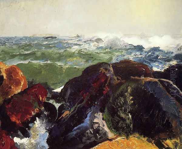 Monhegan Island Oil Painting by George Wesley Bellows