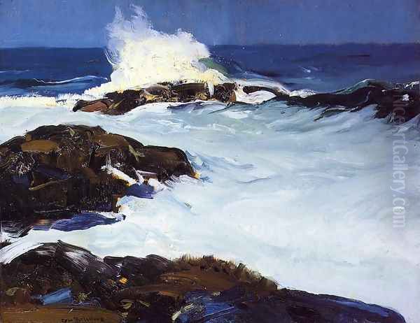 Flaming Breakers Oil Painting by George Wesley Bellows