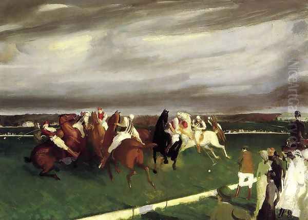 Polo At Lakewood Oil Painting by George Wesley Bellows