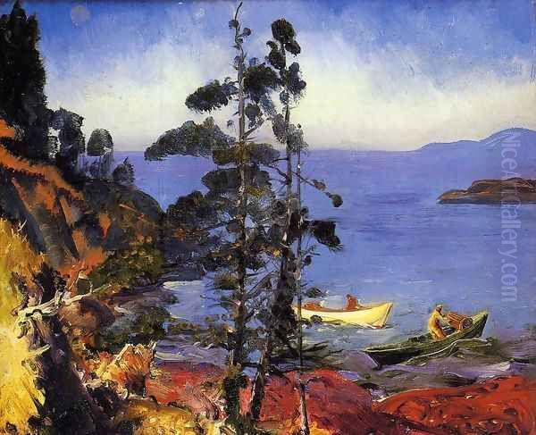 Evening Blue Oil Painting by George Wesley Bellows