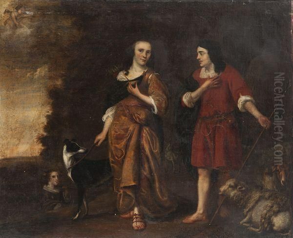 Atalante Et Meleagre Oil Painting by Gerbrand Van Den Eeckhout