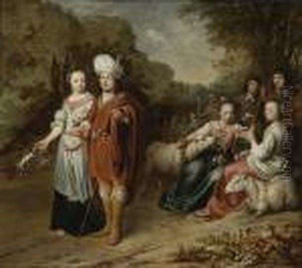 Jacob And Rachel Oil Painting by Gerbrand Van Den Eeckhout