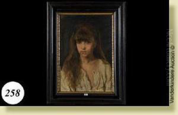 Portrait D'une Fillette Oil Painting by Nicolas Van Den Eeden