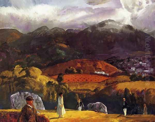 Golf Course California Oil Painting by George Wesley Bellows