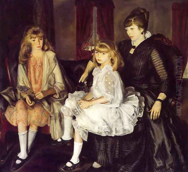 Emma And Her Children Oil Painting by George Wesley Bellows