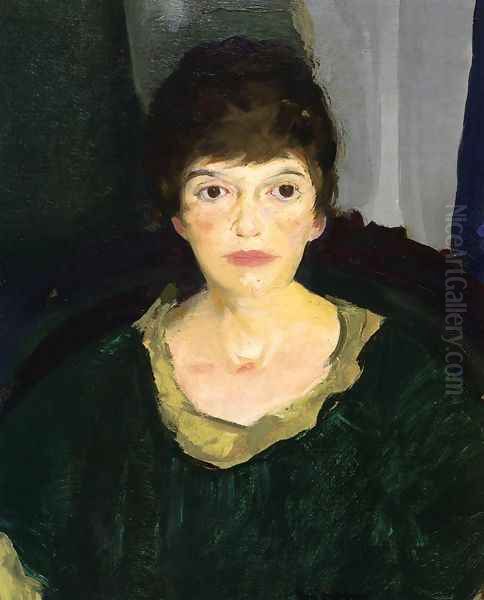 Portrait Of Emme In Night Light Oil Painting by George Wesley Bellows