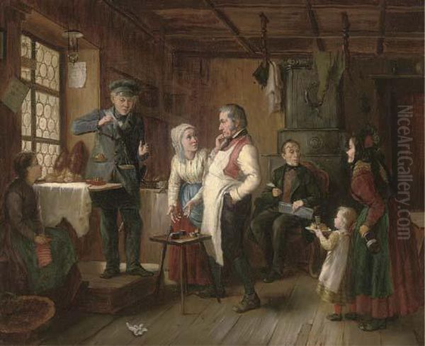 Weighing The Bread Oil Painting by Theodor Von Der Beek