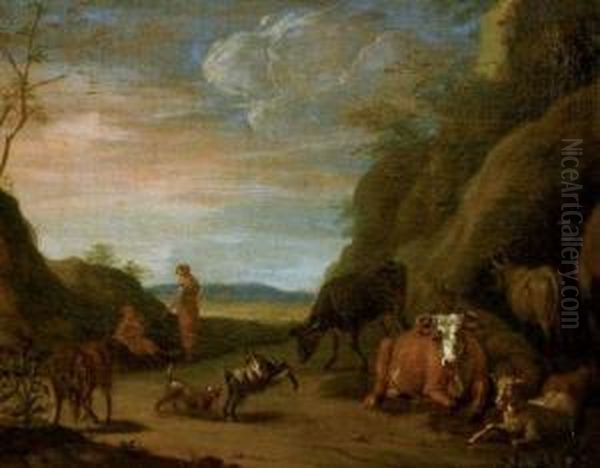 Scene Pastorale Oil Painting by Rembrandt Van Rijn