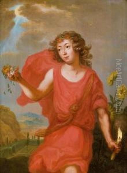 Allegorie Der Verganglichkeit Oil Painting by Hendrik Van Der Borcht