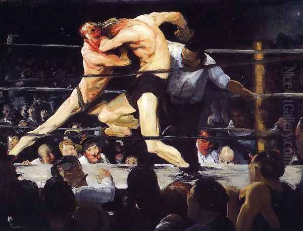 Stag Night At Sharkeys Oil Painting by George Wesley Bellows