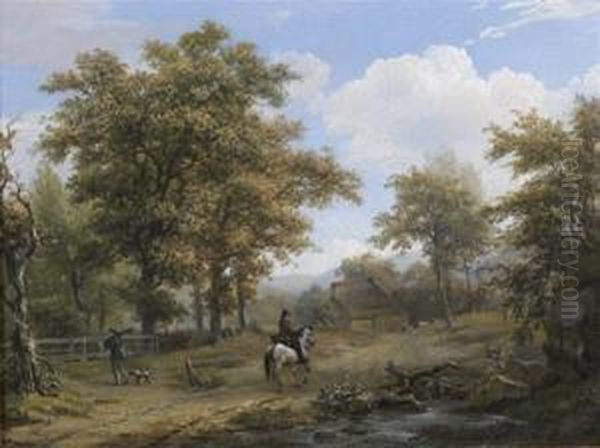 (anvers 1789 - 1874) Oil Painting by Hendrick Van Der Burgh