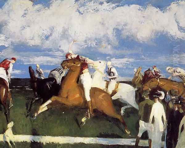 Polo Game Oil Painting by George Wesley Bellows