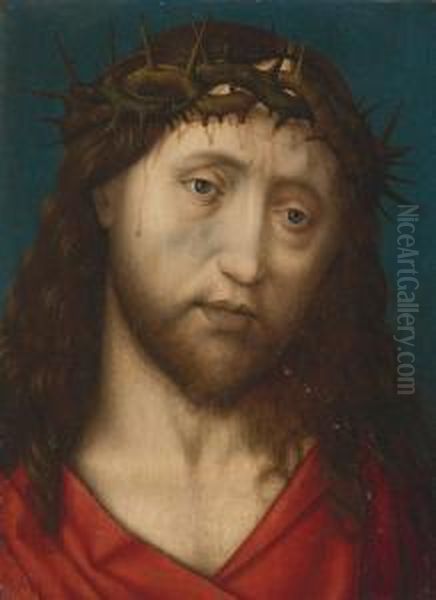 Christ Crowned With Thorns Oil Painting by Follower of Hugo van der Goes