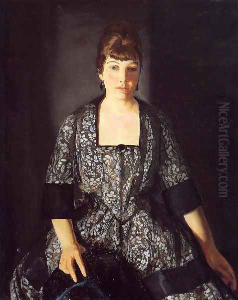 Emma In The Black Print Oil Painting by George Wesley Bellows