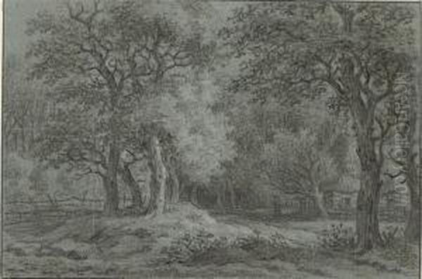 A Wooded Landscape With A Cottage Oil Painting by Joris Abrahamsz Van Der Haagen