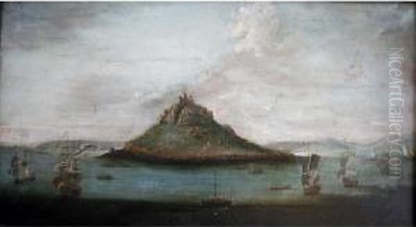 St. Michael's Mount Oil Painting by William Van Der Hagen