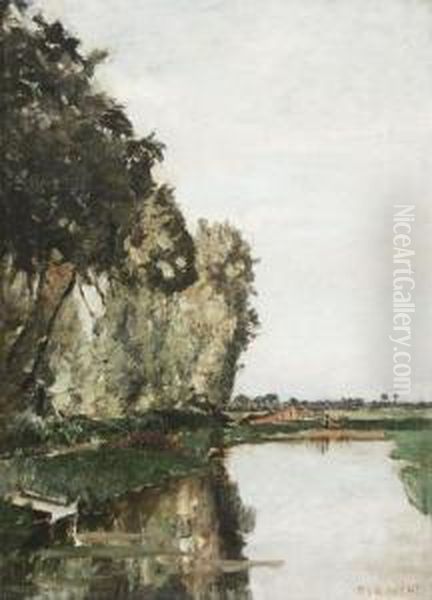 Water Landscape Oil Painting by Hendrik Van Der Hecht