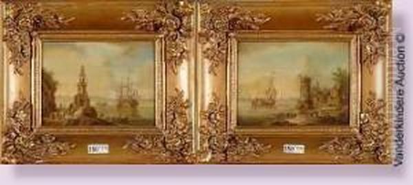 Vues De Port Anime Oil Painting by Jan Van Der Heyden