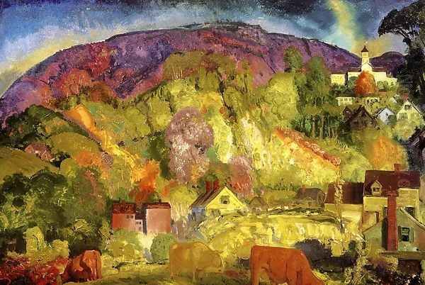 The Village On The Hill Oil Painting by George Wesley Bellows