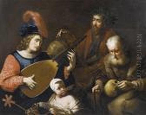 The Four Ages Of Man Oil Painting by Gysbert Van Der Kuyl