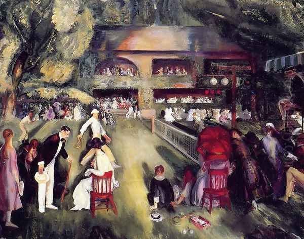 Tennis At Newport Oil Painting by George Wesley Bellows