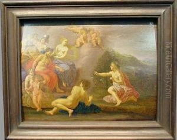 Thetis Before Zeus And Other Olympians Oil Painting by Reynier Van Der Laeck