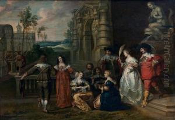 Le Jardin D'amour Oil Painting by Christoffel Jacobsz van der Lamen