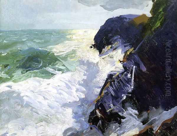 Sun And Spray Oil Painting by George Wesley Bellows