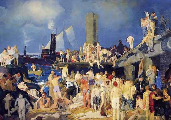 Riverfront No 1 Oil Painting by George Wesley Bellows