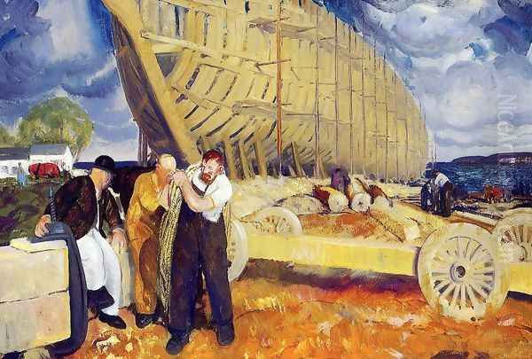 The Rope Aka Builders Of Ships Oil Painting by George Wesley Bellows