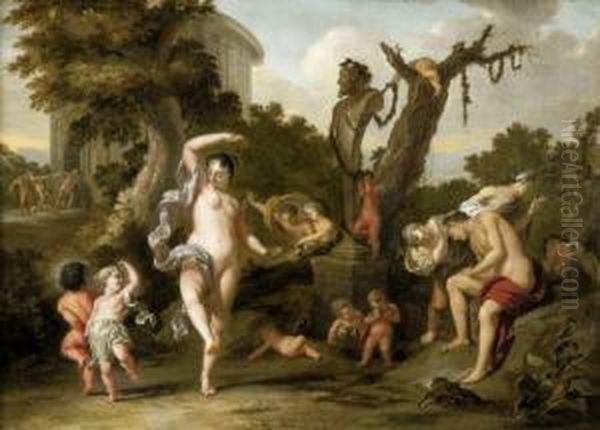 Bacchanale Oil Painting by Dirck Van Der Lisse