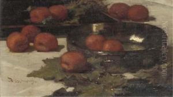 Apricots Oil Painting by Marinus Van Der Maarel