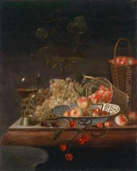 Ein Stilllebenvon Trauben Oil Painting by Barend or Bernardus van der Meer